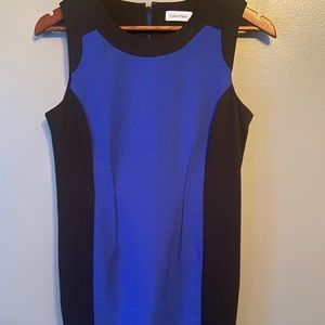 EUC Calvin Klein Blue and Black Dress Size Size 8P